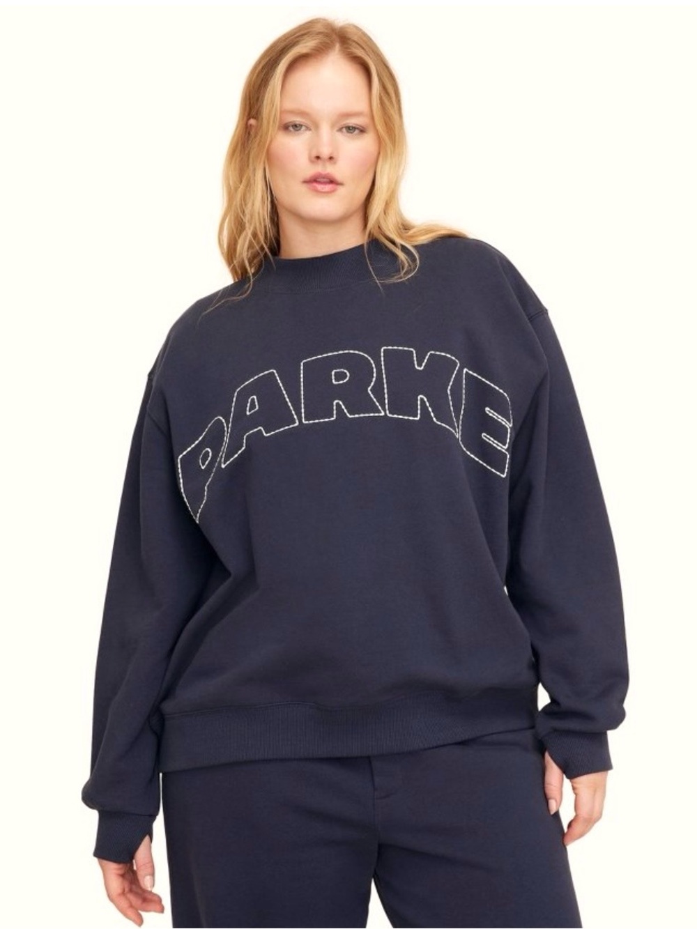 Parke x Target Navy Blue Mockneck Sweatshirt NWT L XL